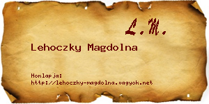 Lehoczky Magdolna névjegykártya